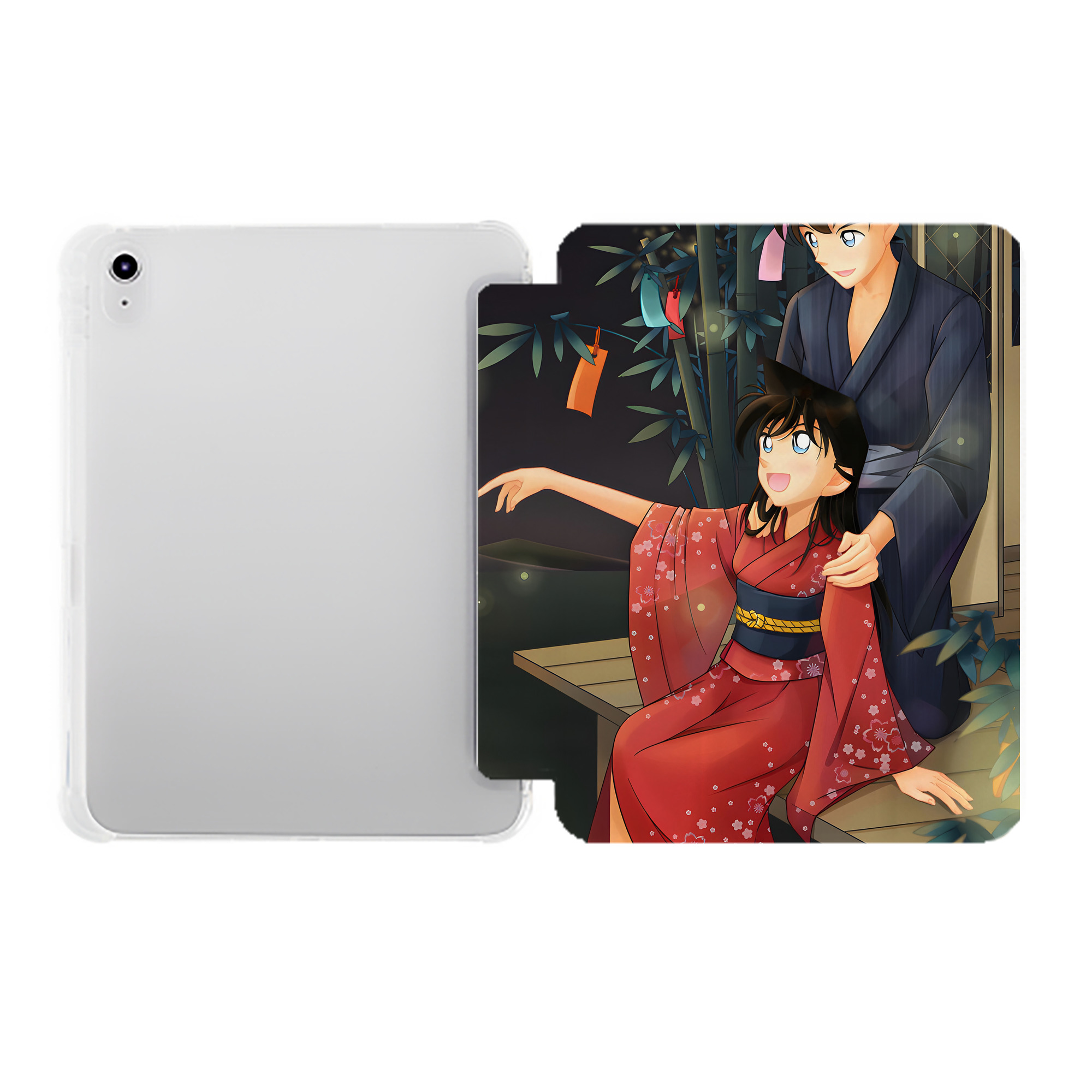 （画像用） 名探偵コナン Detective Conan IPad ケース ペン収納付き 三つ折りスタンド PUレザー×シリコン 対応機種9.5/10.5/10.9インチ